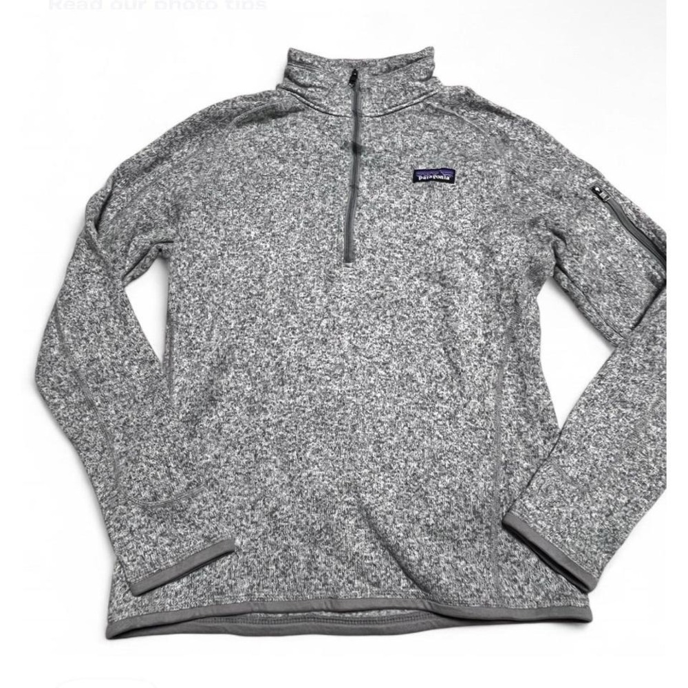 Patagonia Better Sweater 1/4 Zip Fleece Gray Women's Small EUC Pullover Jacket‎